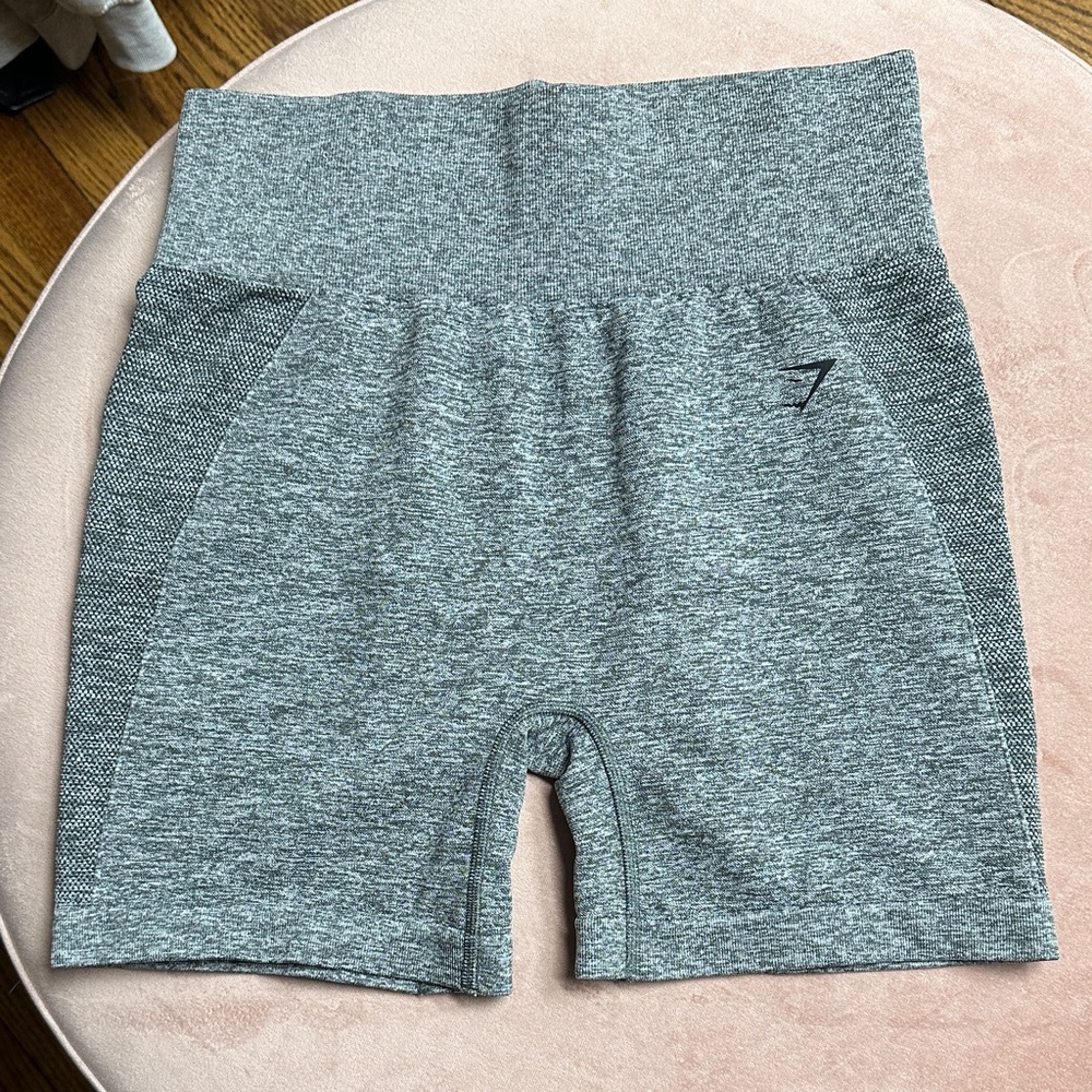Gray High-Waisted Athletic Shorts